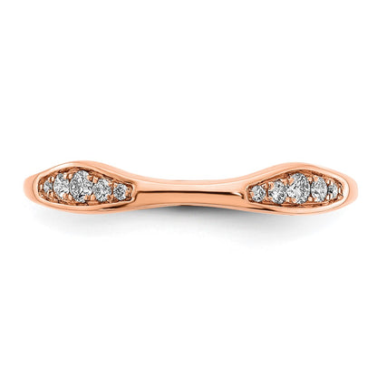 14K Rose Gold Diamond Wedding Band Ring