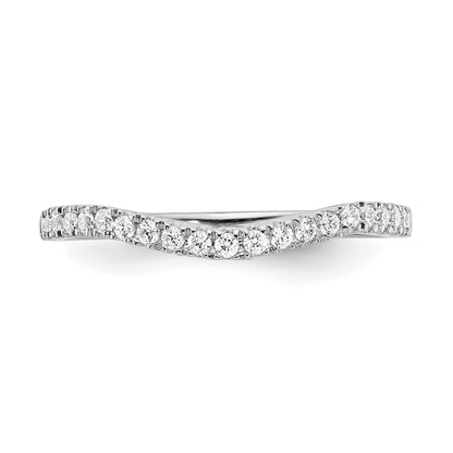 14K White Gold Diamond Wedding Band