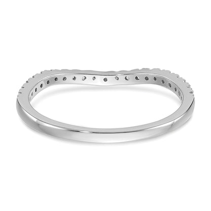 14K White Gold Diamond Wedding Band