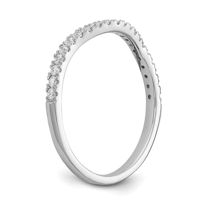 14K White Gold Diamond Wedding Band