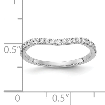 14K White Gold Diamond Wedding Band