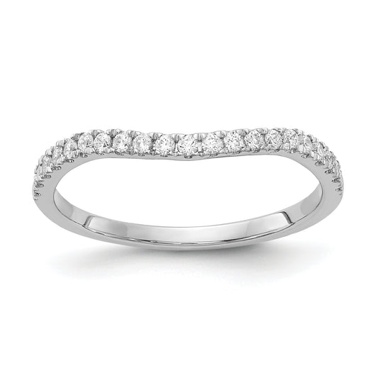 14K White Gold Diamond Wedding Band
