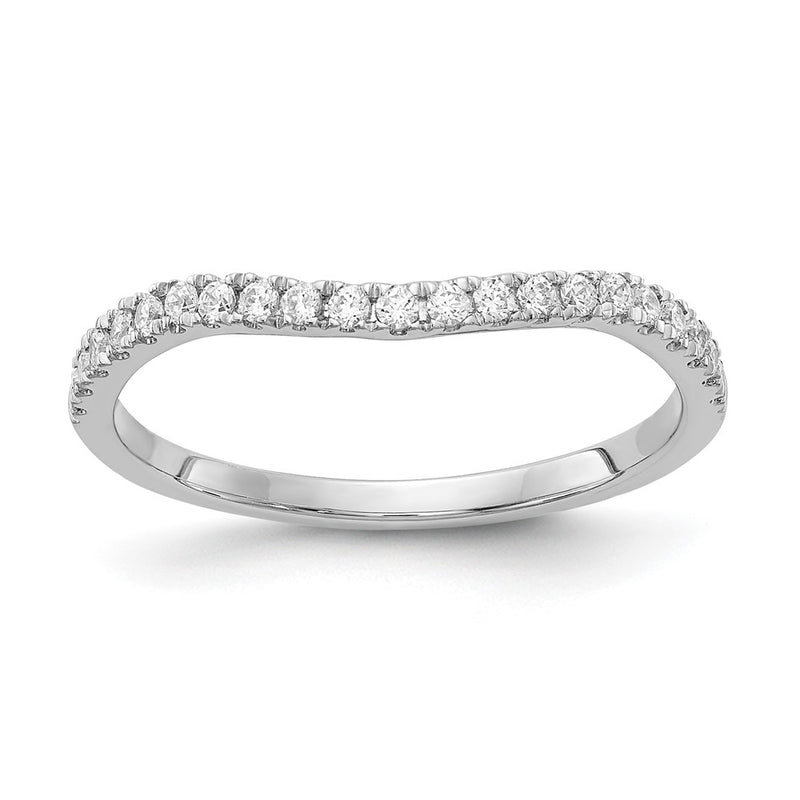 14K White Gold Diamond Wedding Band