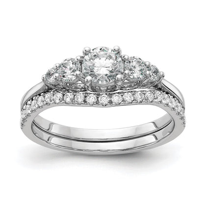 14K White Gold Diamond Eng Ring