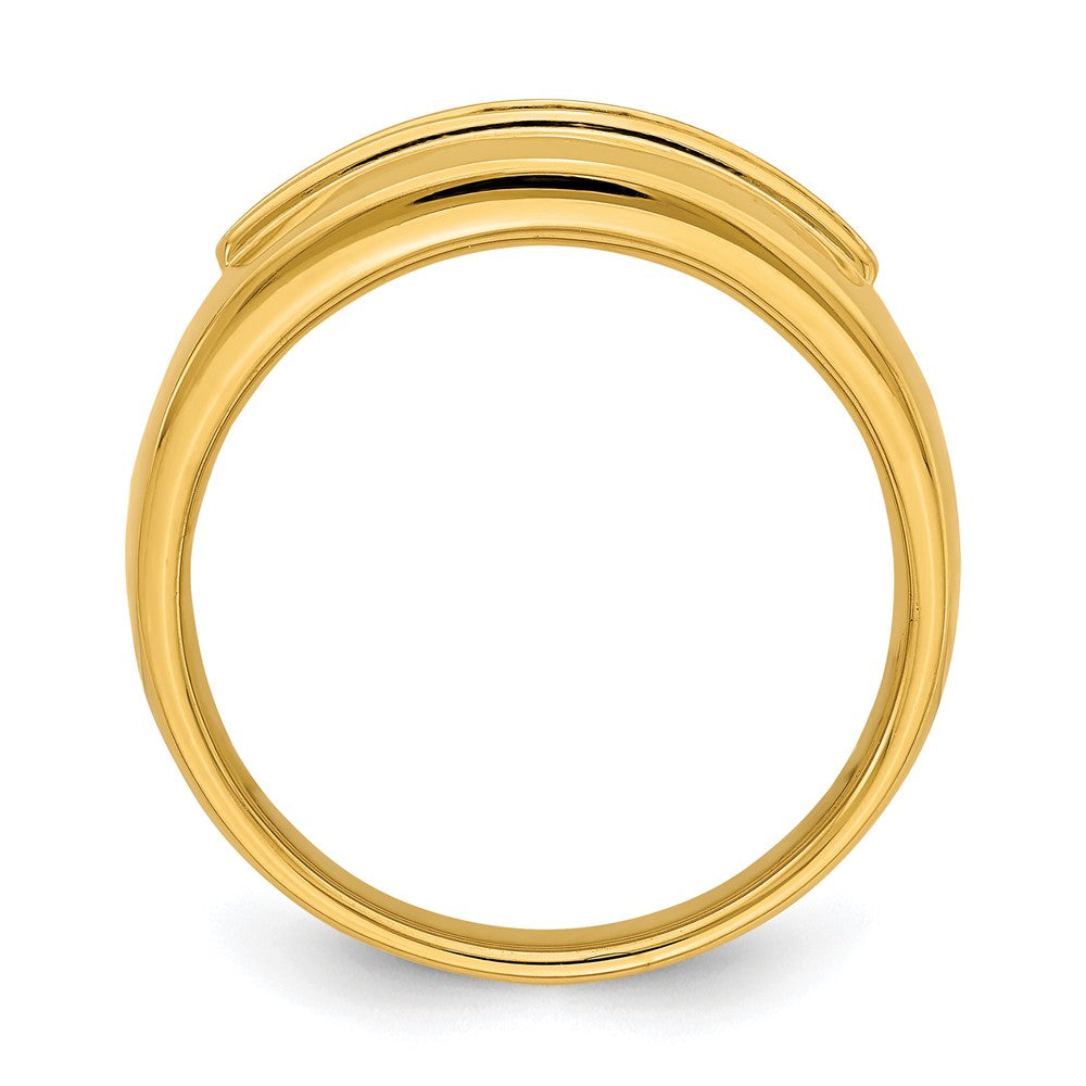 14k Yellow Gold Lab Grown VS/SI+ G+ Diamond Men's Band Ring