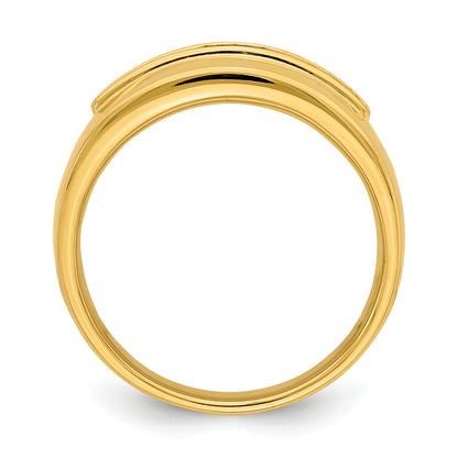 14k Yellow Gold Lab Grown VS/SI+ G+ Diamond Men's Band Ring
