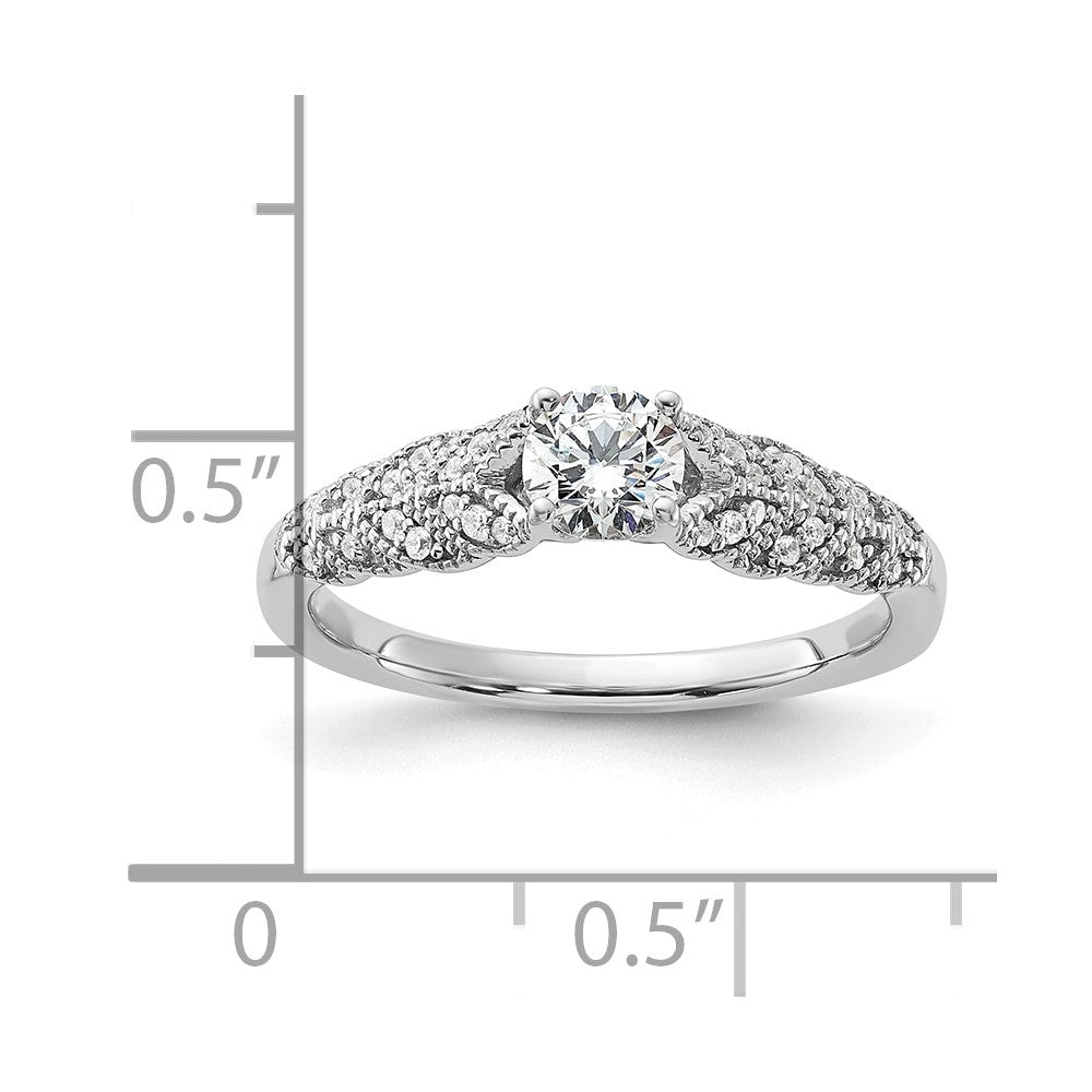 14K White Gold Lab Grown Diamond VS/SI+ G+ Engagement Ring