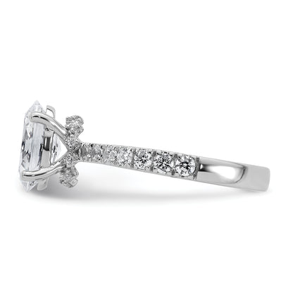 14k White Gold 2 1/4 Ct. Lab Grown Diamond VS/SI+ G+ Oval Solitaire Engagement Ring