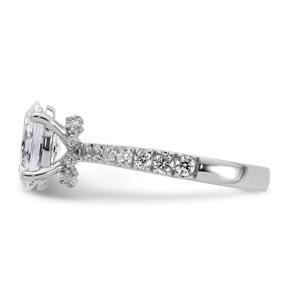 14k White Gold 2 1/4 Ct. Lab Grown Diamond VS/SI+ G+ Oval Solitaire Engagement Ring