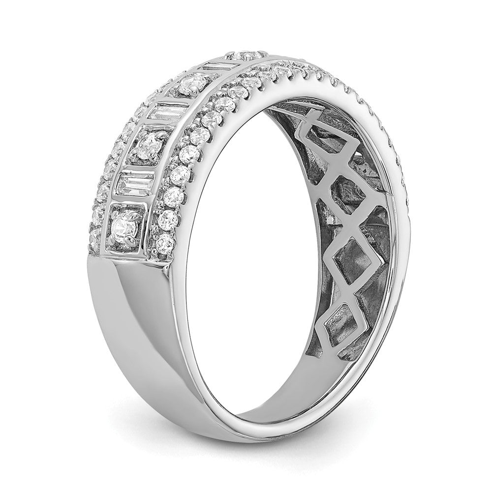 14k White Gold Real Diamond Band
