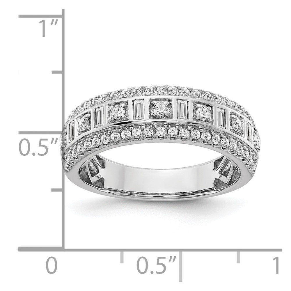 14k White Gold Real Diamond Band