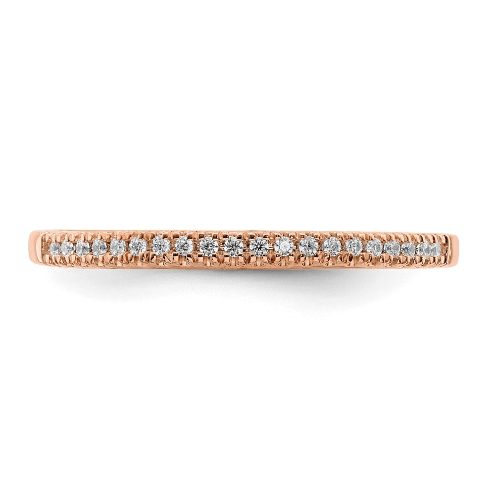 Pure Serenity 14k Rose Gold 1/15 Ct. Lab Grown Diamond VS/SI+ G+ Wedding Band Ring