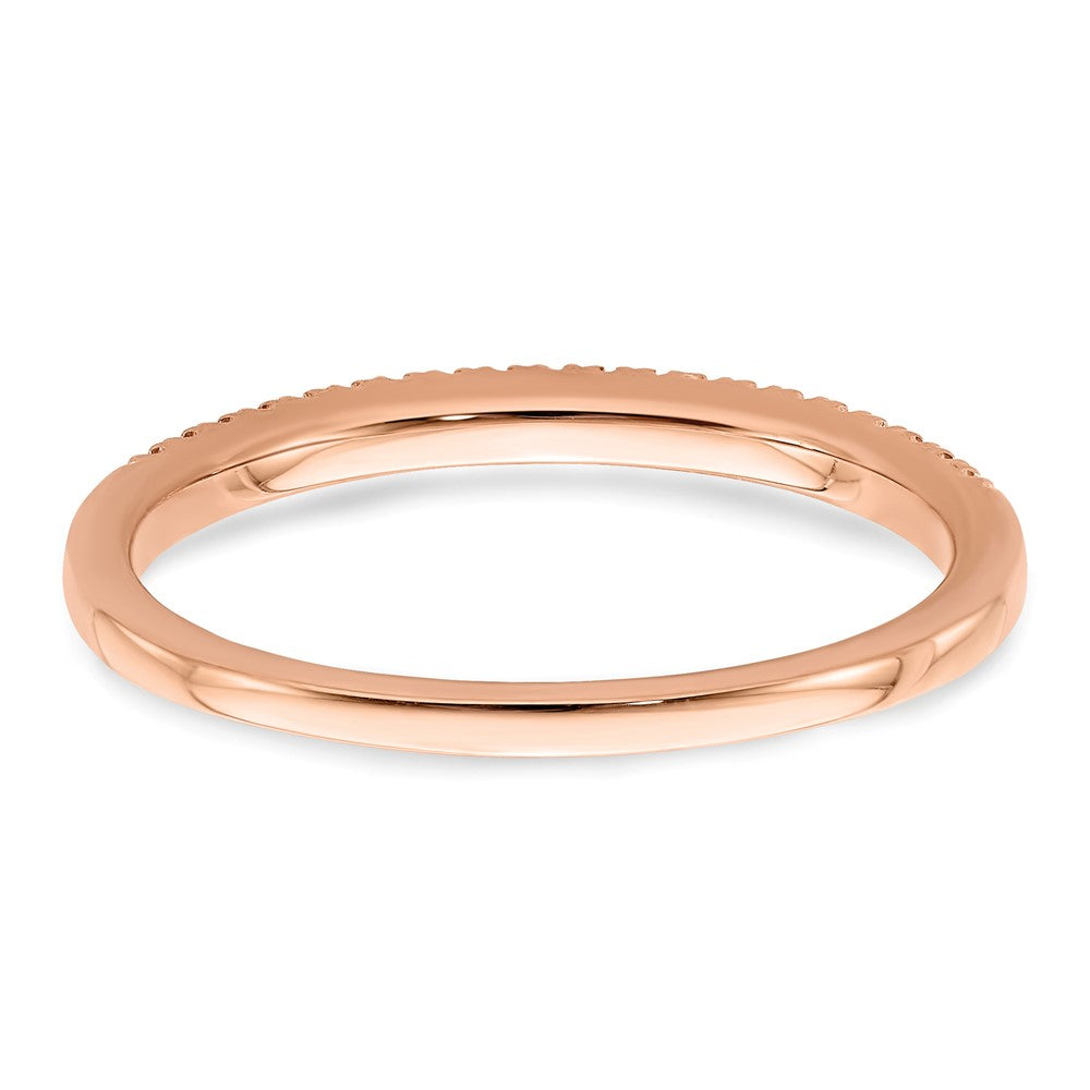 Pure Serenity 14k Rose Gold 1/15 Ct. Lab Grown Diamond VS/SI+ G+ Wedding Band Ring