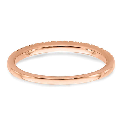 Pure Serenity 14k Rose Gold 1/15 Ct. Lab Grown Diamond VS/SI+ G+ Wedding Band Ring
