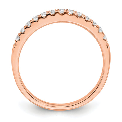 14k Rose Gold Real Diamond Wedding Band