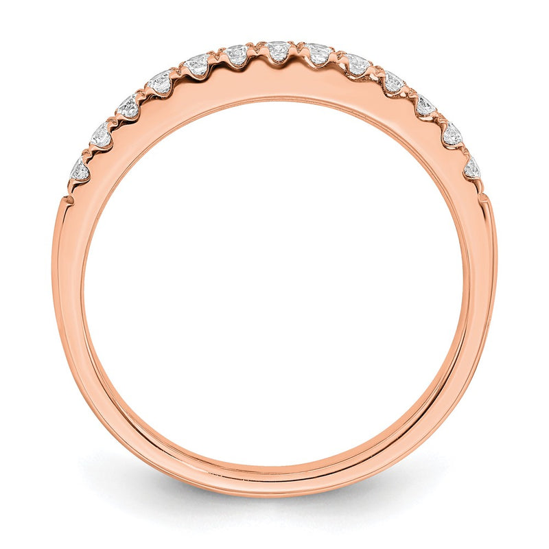 14k Rose Gold Real Diamond Wedding Band