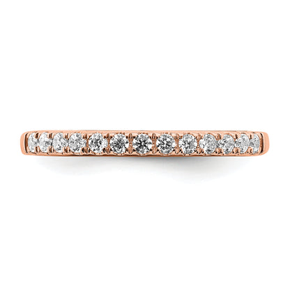 14k Rose Gold Real Diamond Wedding Band