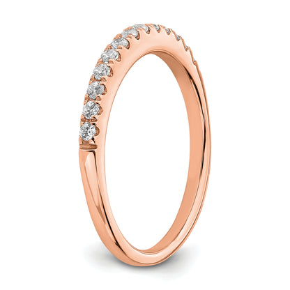 14k Rose Gold Real Diamond Wedding Band