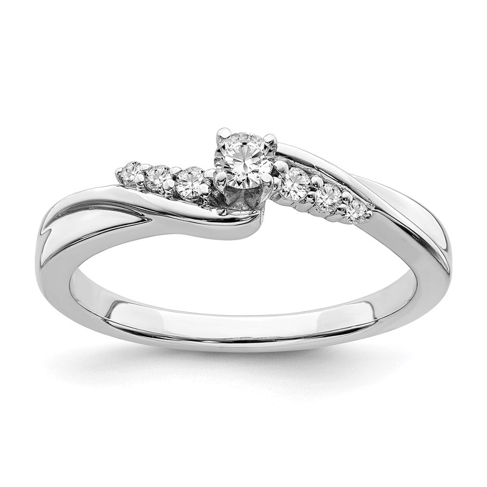 10K White Gold Wedding Set Use Rm6375B 0W & Rm6375E 018 0Waa