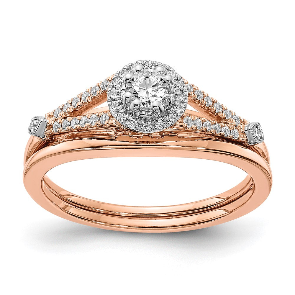 10K Rose Gold Wedding Set Use Rm6382B 0R & Rm6382E 036 0Raa