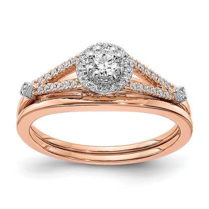 10K Rose Gold Wedding Set Use Rm6382B 0R & Rm6382E 036 0Raa