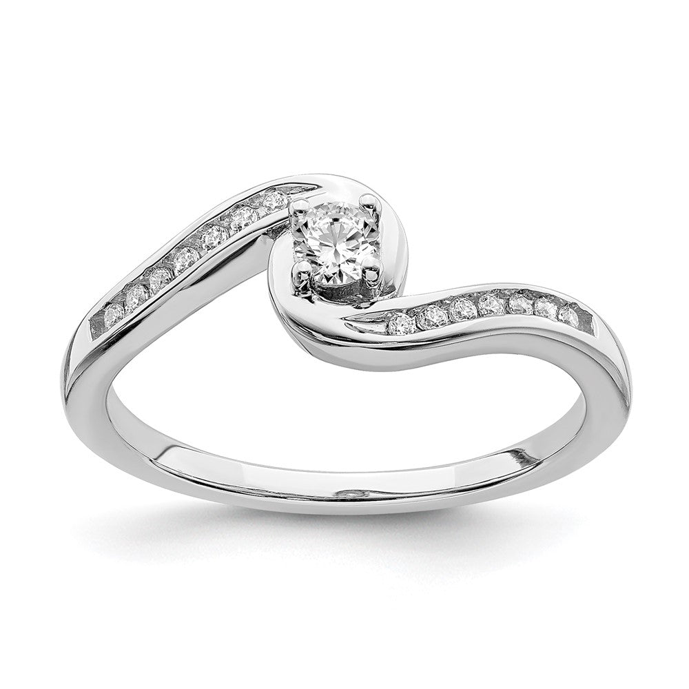 10K White Gold Wedding Set Use Rm6383B 002 0Waa & Rm6383E 018