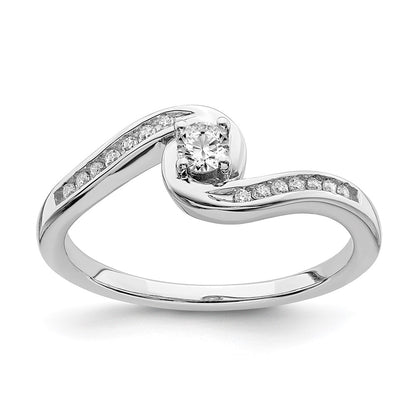 10K White Gold Wedding Set Use Rm6383B 002 0Waa & Rm6383E 018