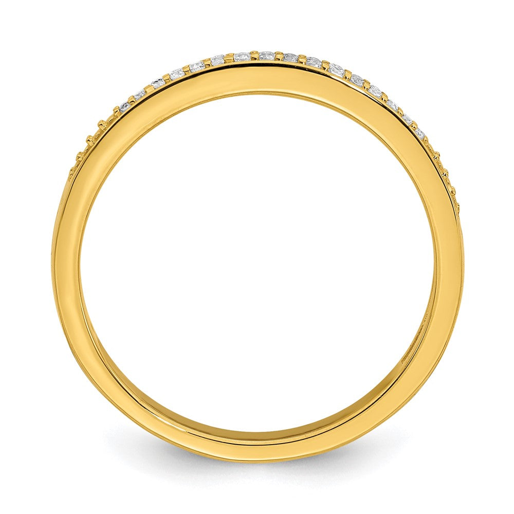 10k Yellow Gold 1/15 Ct. Lab Grown Diamond VS/SI+ G+ Complete Wedding Band