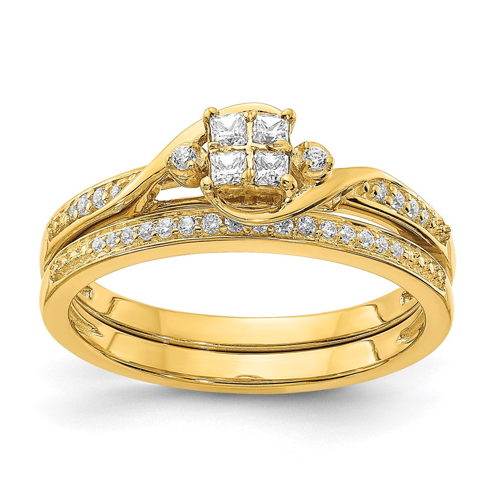 10K Yellow Gold Wedding Set use RM6387B-007-0YAA & RM6387E-019-0YAA