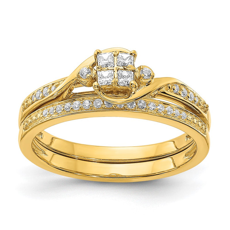 10K Yellow Gold Wedding Set use RM6387B-007-0YAA & RM6387E-019-0YAA