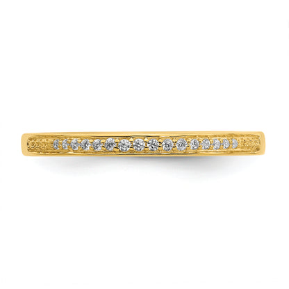10K Yellow Gold 1/15 Carat Diamond Complete Wedding Band
