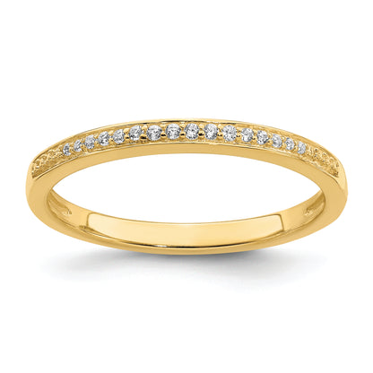 10K Yellow Gold 1/15 Carat Diamond Complete Wedding Band