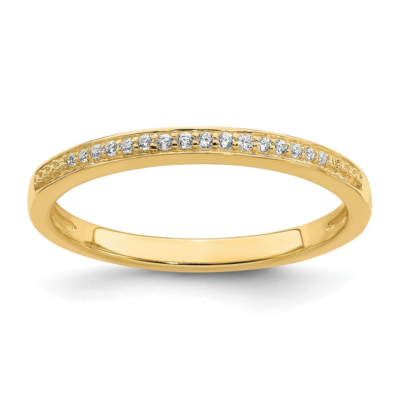 10K Yellow Gold 1/15 Carat Diamond Complete Wedding Band