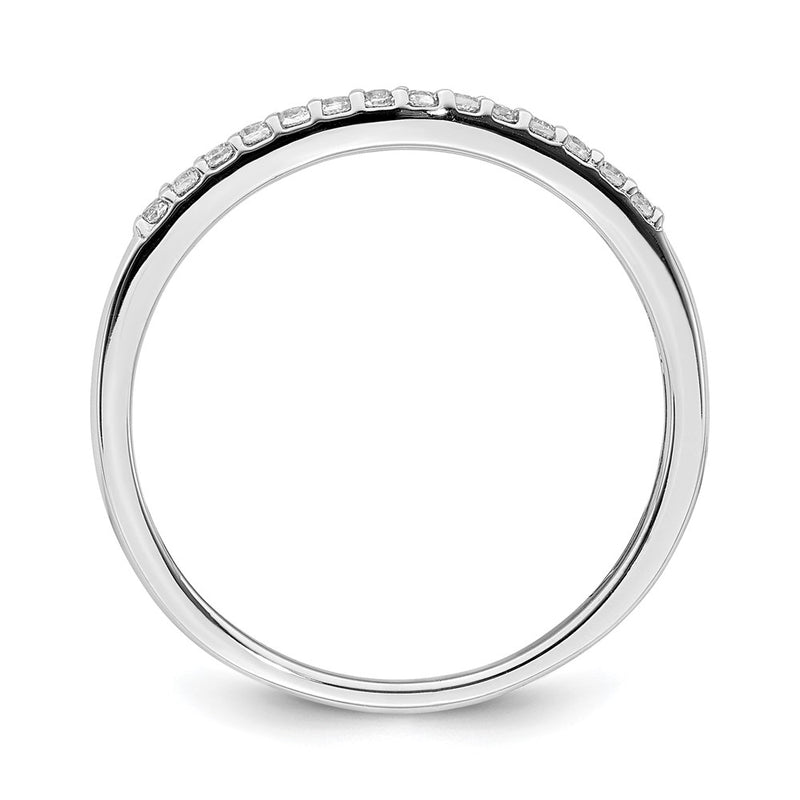 10k White Gold 1/10 Ct. Lab Grown Diamond VS/SI+ G+ Complete Wedding Band