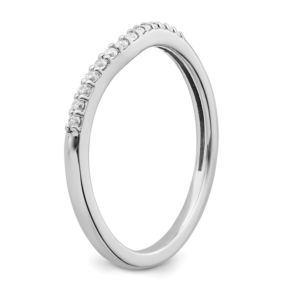 10k White Gold 1/10 Ct. Lab Grown Diamond VS/SI+ G+ Complete Wedding Band
