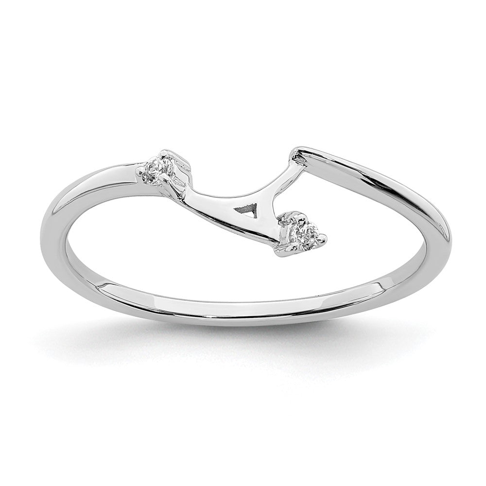 14K White Gold Lab Grown Diamond VS/SI+ G+ Fitted Band Ring