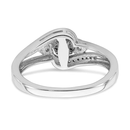 10k White Gold 1/5 Ct. Lab Grown Diamond VS/SI+ G+ Complete Cluster Engagement Ring