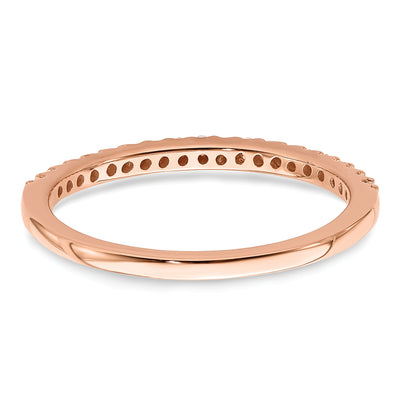 14k Rose Gold 1/5 Ct. Lab Grown Diamond VS/SI+ G+ Wedding Band Ring