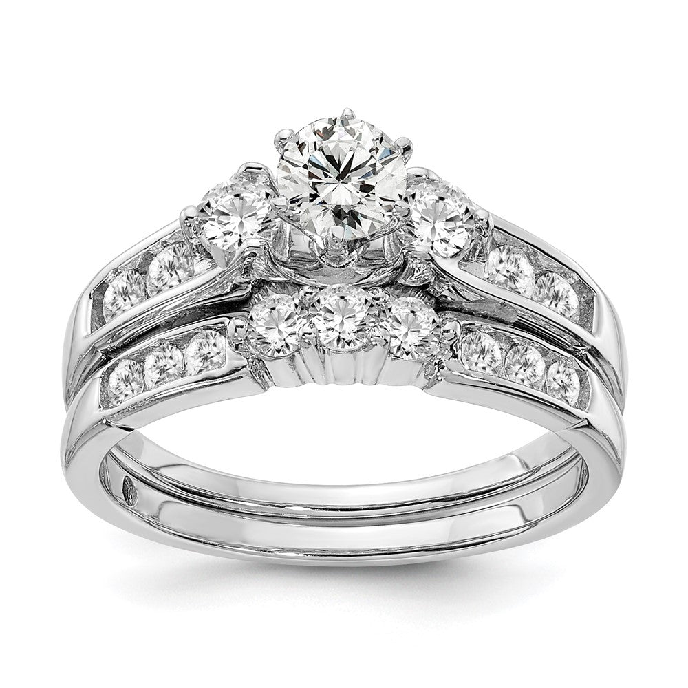 14k White Gold 5/8 Ct. Lab Grown Diamond VS/SI+ G+ Complete Round Size 9 Engagement Ring