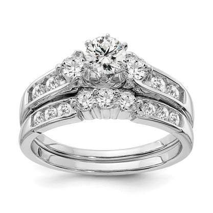 14k White Gold 5/8 Ct. Lab Grown Diamond VS/SI+ G+ Complete Round Size 9 Engagement Ring