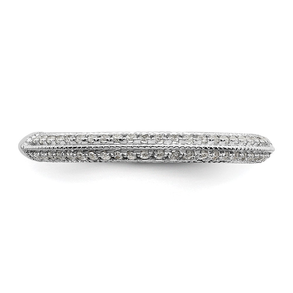 14K White Gold 1/5 Carat Diamond Complete Wedding Band