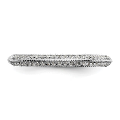 14K White Gold 1/5 Carat Diamond Complete Wedding Band