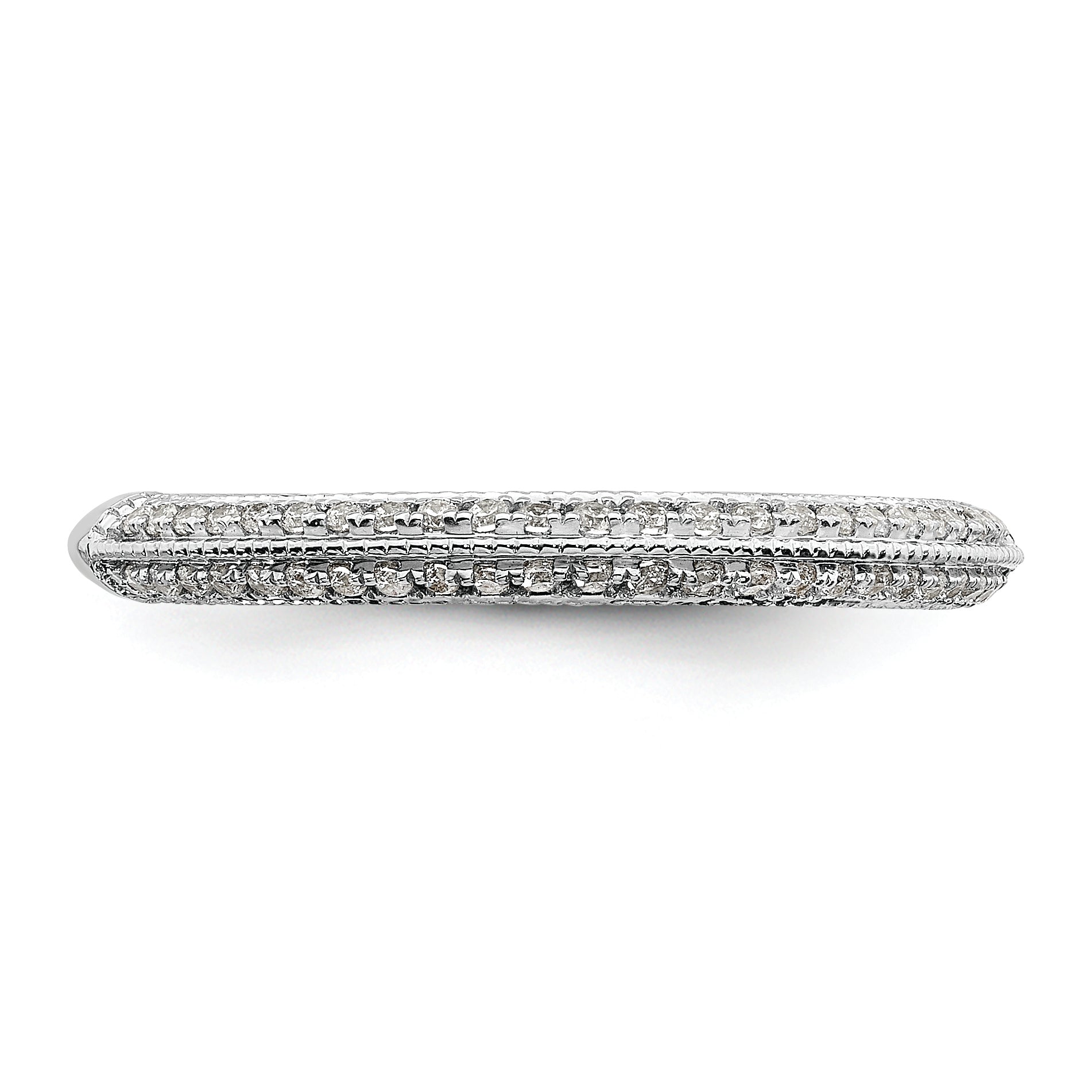 14K White Gold 1/5 Carat Diamond Complete Wedding Band