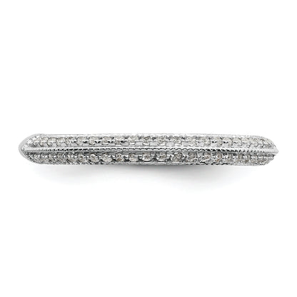 14K White Gold 1/5 Carat Diamond Complete Wedding Band