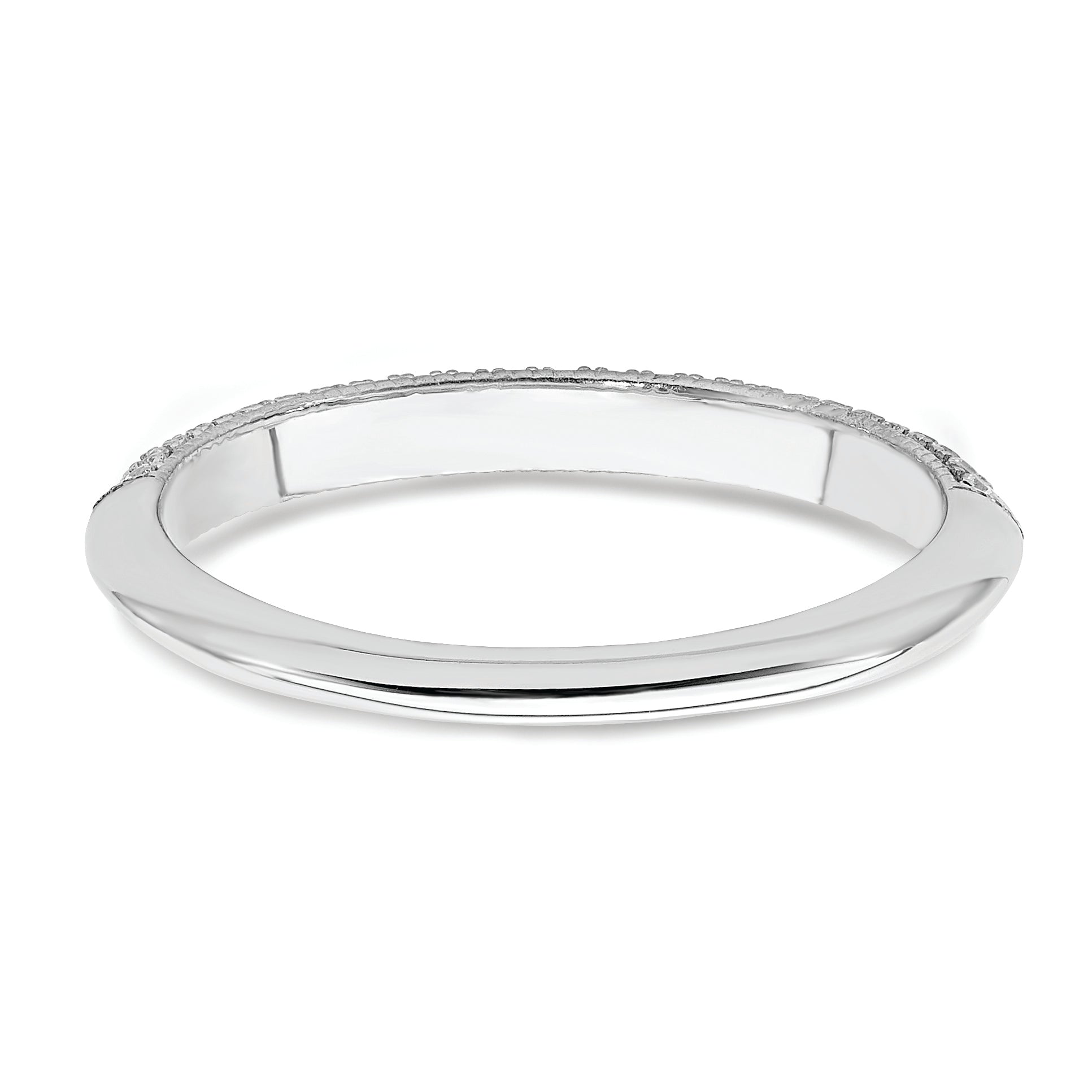 14K White Gold 1/5 Carat Diamond Complete Wedding Band