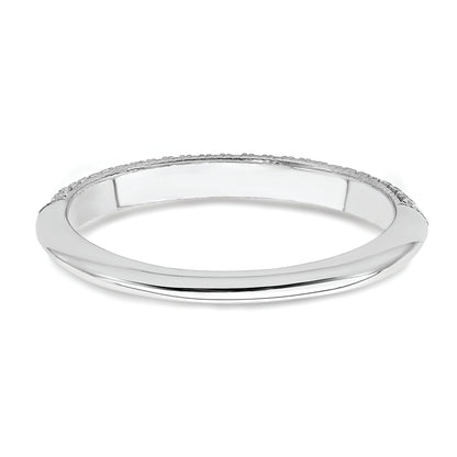 14K White Gold 1/5 Carat Diamond Complete Wedding Band