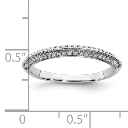 14K White Gold 1/5 Carat Diamond Complete Wedding Band