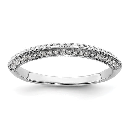 14K White Gold 1/5 Carat Diamond Complete Wedding Band