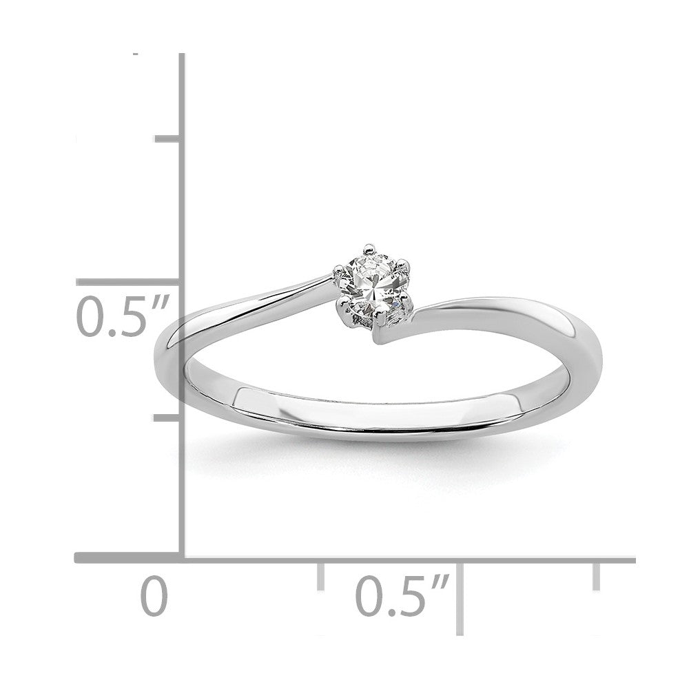 First Promise 14k White Gold 1/8 Ct. Lab Grown Diamond VS/SI+ G+ Petite Engagement Ring