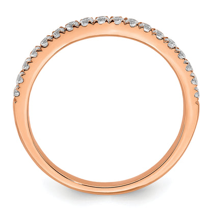 14k Rose Gold 1/3 Ct. Lab Grown Diamond VS/SI+ G+ Wedding Band Ring